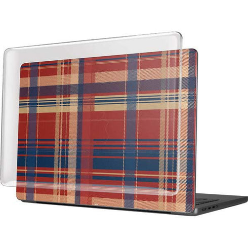 Red and Blue Plaid MacBook Pro 14in (2021-24) Case plus Skin